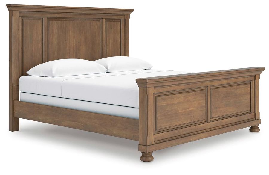 Traditional wood panel bed