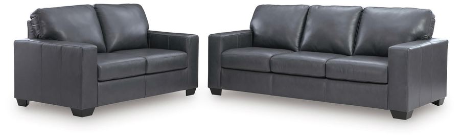Navy loveseat and sofa set