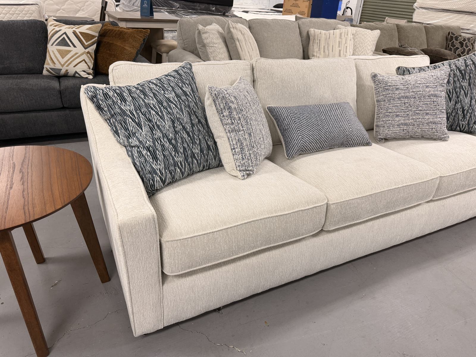 Sofa detail with accent pillows